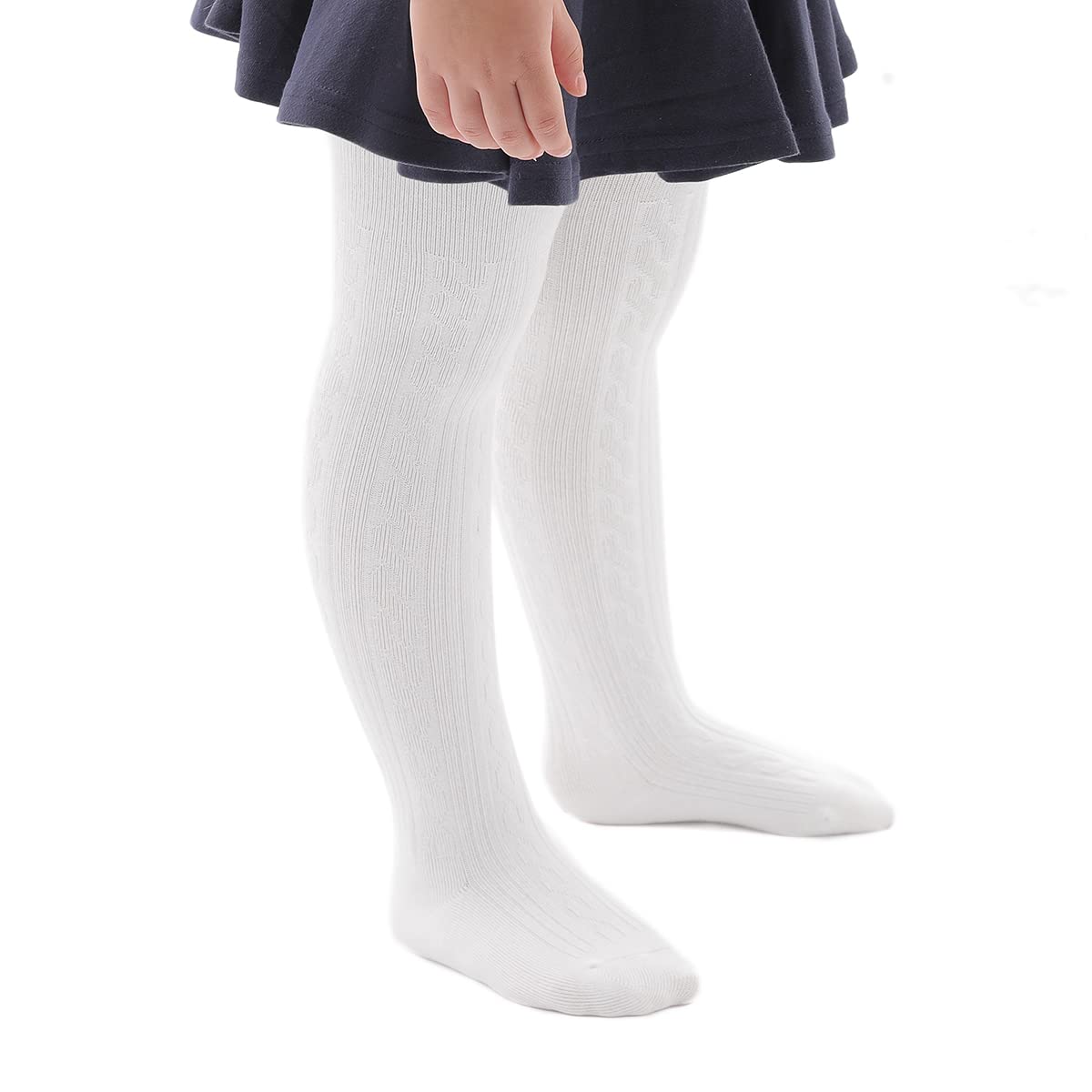 Baby Girls Tights Solid Cable Knit LeggingsWarm Stockings For Toddler