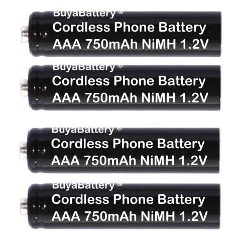 4 x Rechargeable AAA Cordless Telephone Batteries 750mAh 1.2V NiMH BuyaBattery Branded Cover