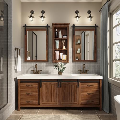 ROOMTEC-Farmhouse-Bathroom-Mirror-2230-inch-Barn-Door-Mirror-Rustic-Wall-Mirror-Wood-Frame-Mirror-for-Bathroom-Entryway ROOMTEC Farmhouse Bathroom Mirror 2230 inch Barn Door Mirror Rustic Wall Mirror Wood Frame Mirror for Bathroom Entryway