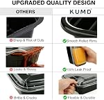 KUMD 40-Piece Réglé (20-Pack) 32oz Conteneurs de préparation de repas avec lids - Réutilisable 1 Compartiment Entreposage alimentaire & Conteneurs congélateurs, Micro-ondes / Lave-vaisselle en sécurité, BPA Gratuit