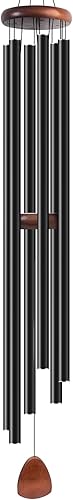 Vista 118 de Campanillas de viento grandes de aluminio de 37 pulgadas para crear un ambiente zen, adecuadas para exteriores, con atrapador de viento, adecuadas