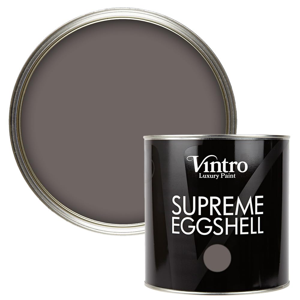 Vintro Paint Taupe - Fresco | Eggshell Paint | For Walls | Wood | Trim | Satin Furniture Paint | Interior & Exterior Use. (, 2.5 Litres)