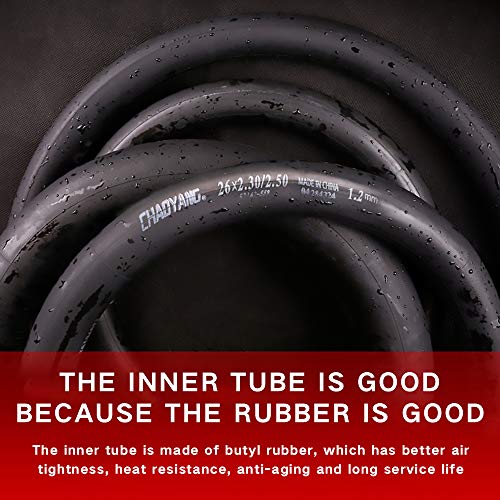 CHAOYANG 2 pacotes de tubo de bicicleta de 26 polegadas, 26x1,75/1,95/2,10/2,125 tubo de bicicleta c