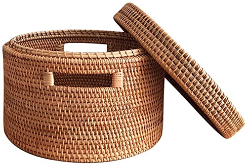 Panier de rangement organisateur en osier naturel empilable petit rond