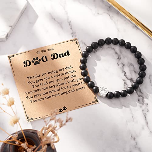 Dog Dad Gifts: Charm Bracelets for Men with Gift Message Card - Fathers Day, Christmas, Birthday Gift Ideas3