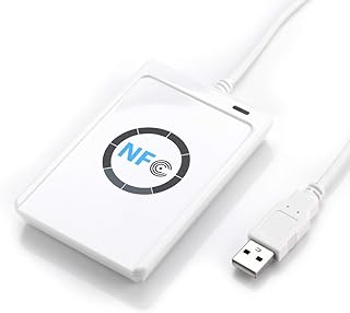 ACR122U NFC IC Card Reader 13.56 MHz White Smart Card Reader Writer with USB Cable 5 IC Cards