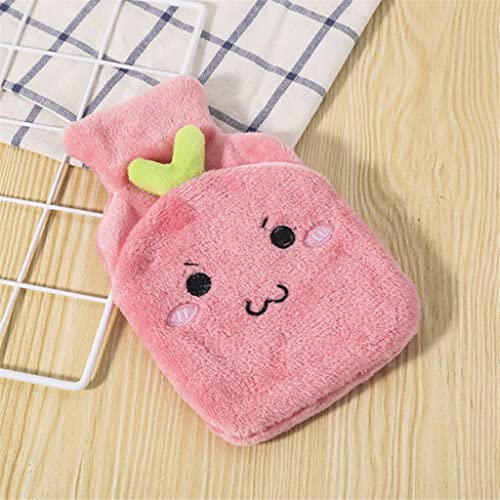 Sac d'eau chaude bouteille en peluche rose, une idée cadeau utile pour l'hiver