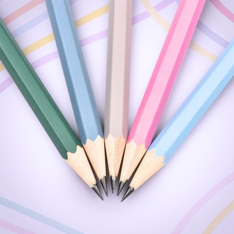 Image of HAUSER ARTZ FROYO - WOODEN PENCIL Set - 40 Pcs Multicolor Pencils | Extra Dark Lead for Smooth Writing | Ideal for Kids School Use & Drawing