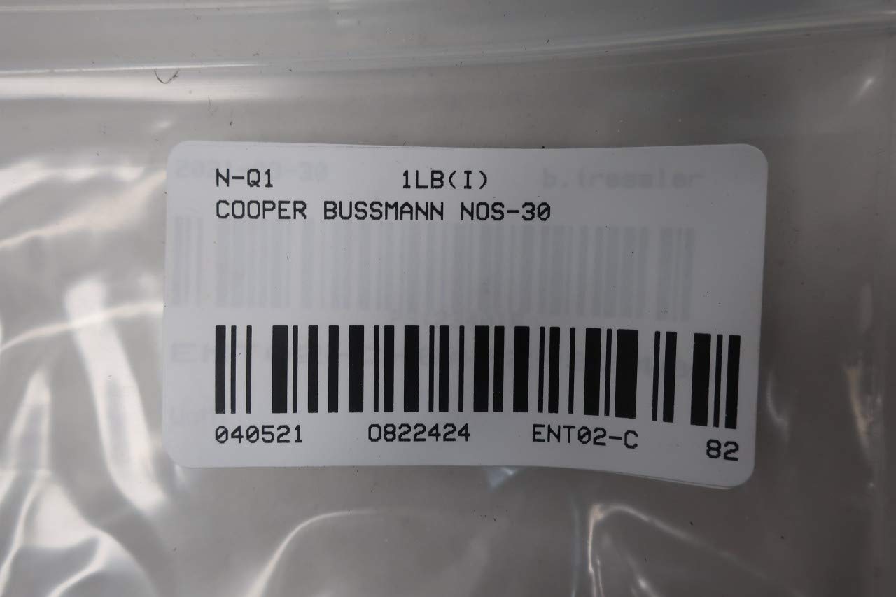 Box of 10 COOPER BUSSMANN NOS-30 Cartridge Fuse K5 30A AMP 600V-AC