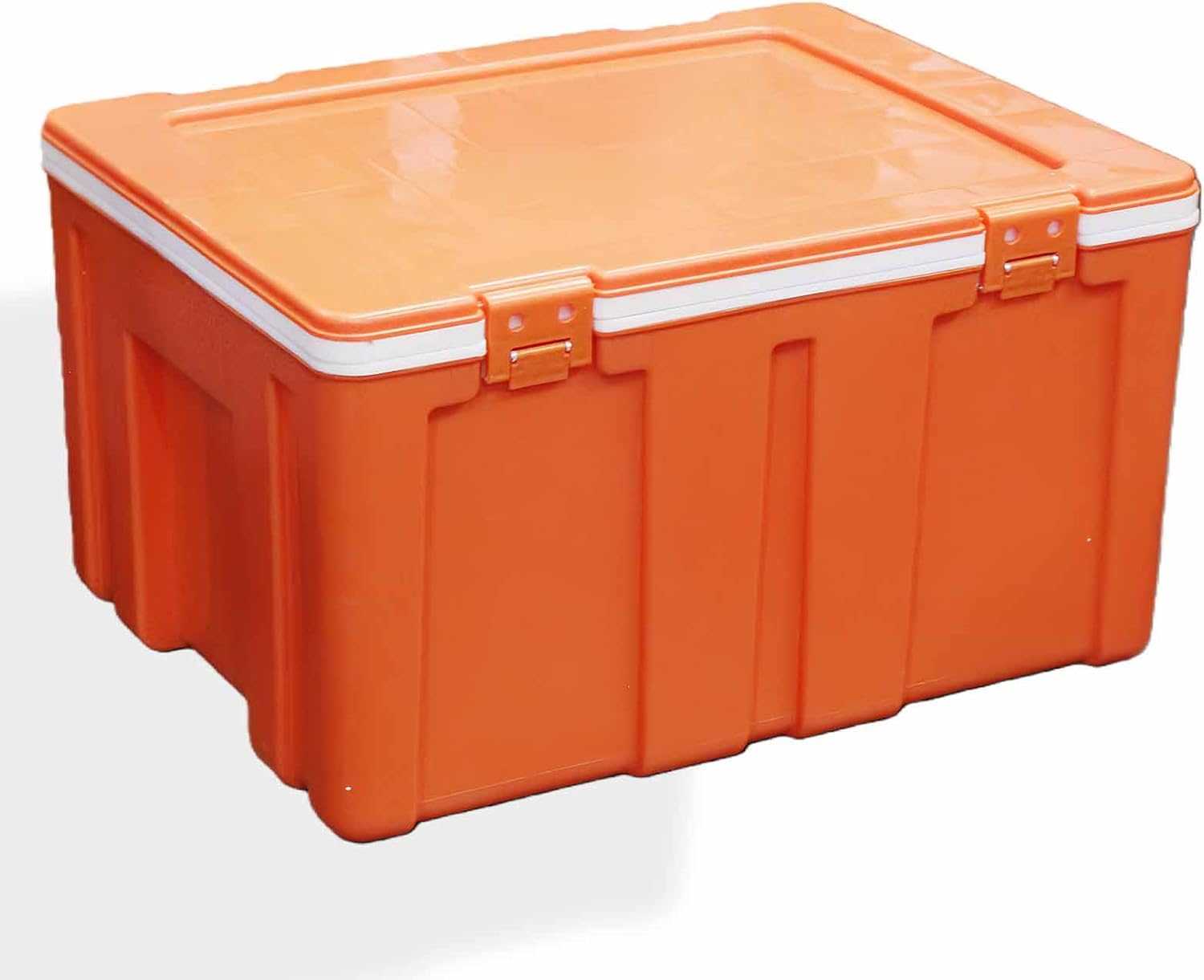 60L Insulated Food Pan Carrier - Portable Hot & Cold Catering Cooler Box, Food Grade PP Material,Ideal for Outdoor Events, Parties, Street Stalls & Car Transport (Orange)