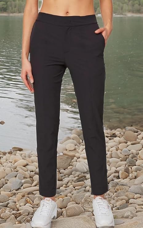 Mondetta Womens Lined Tailored Pant High-Rise Comfort Stretch (12, Black)