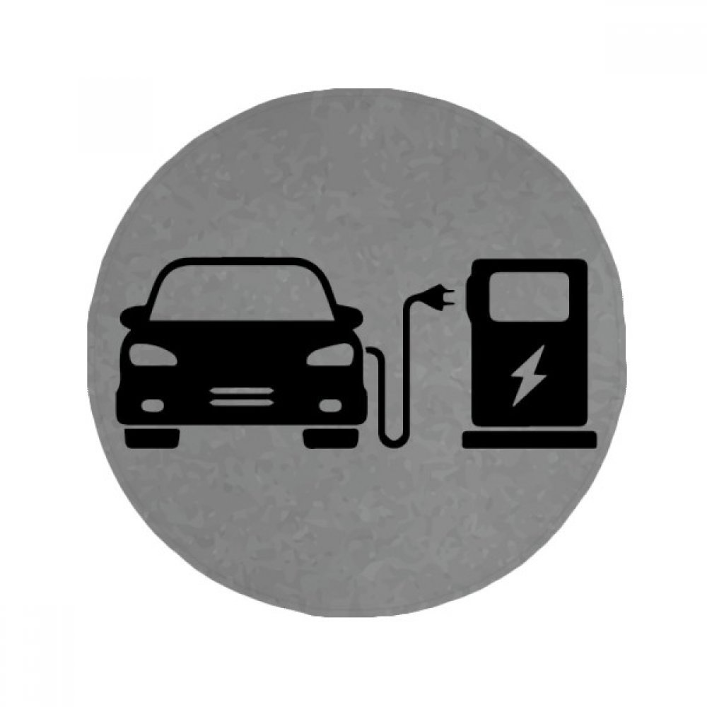 Cadeau original tapis de sol rond 50cm avec illustration de charge de véhicule