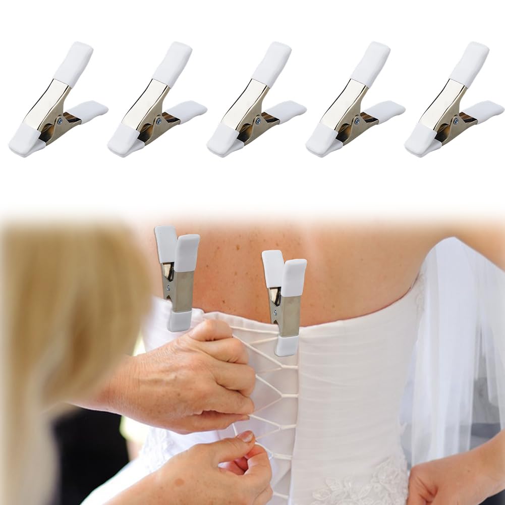 DICOSMETIC 5Pcs 3.9 Inch Dress Clips for Fitting Bridal White Wedding  Clothing Clips Heavy Duty Fixed Clamp for Wedding Photographer, Seamstress,  Clothing Store : Amazon.sg: Home