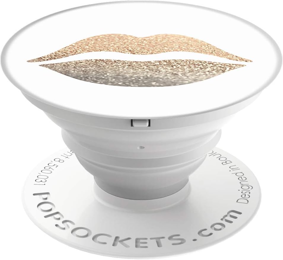 PopSockets: Collapsible Grip & Stand for Phones and Tablets - Gold Lips