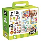 Headu „Mein Montessori Haus - Alles an seinem Platz“: Lernspiel für Kinder im Alter von 2 bis 4 Jahren, Formen erkennen, Persönlichkeitsentdeckung, deutsche Version (DE23196)