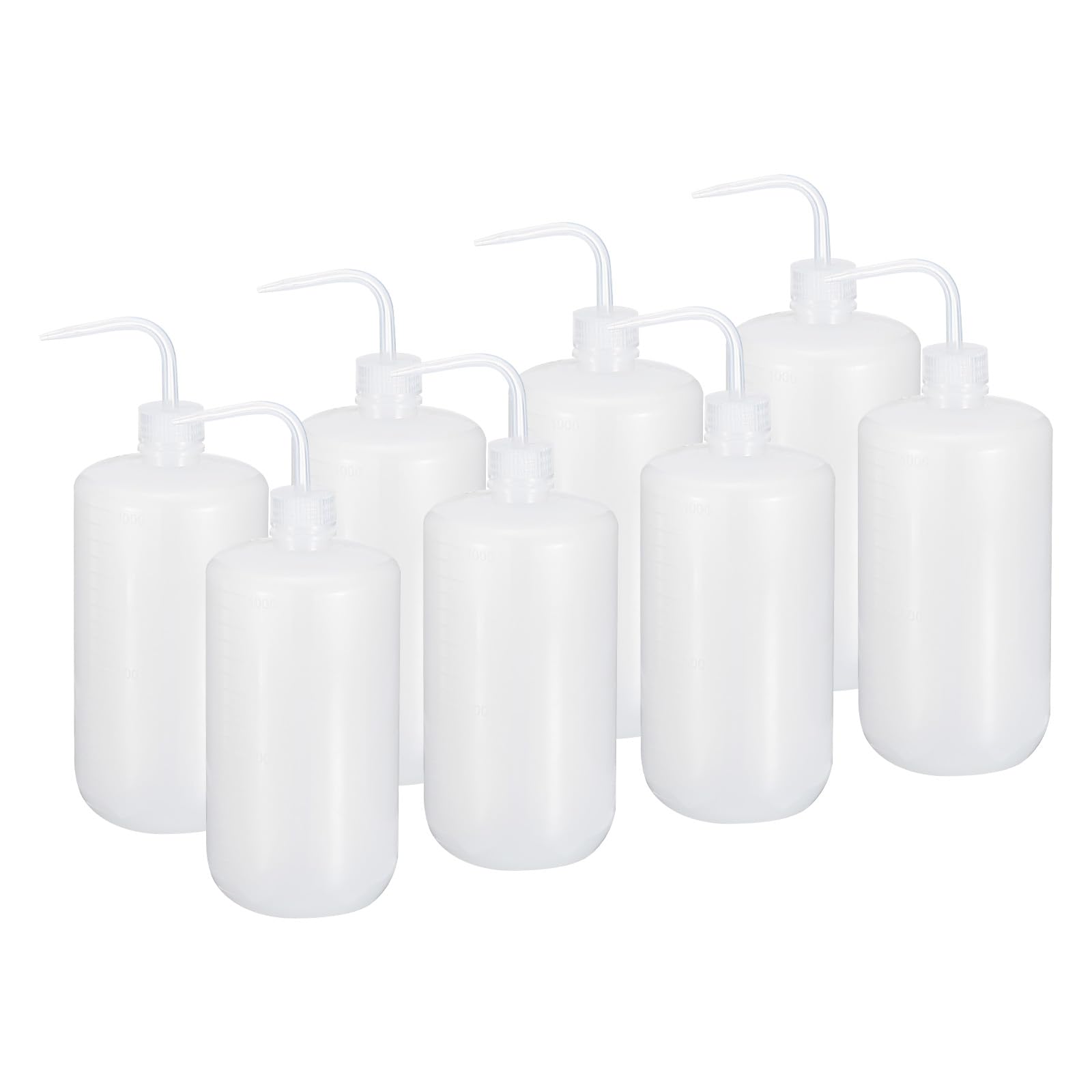 Flacons de lavage en plastique transparent 1000 ml pour irrigation et stockage liquide