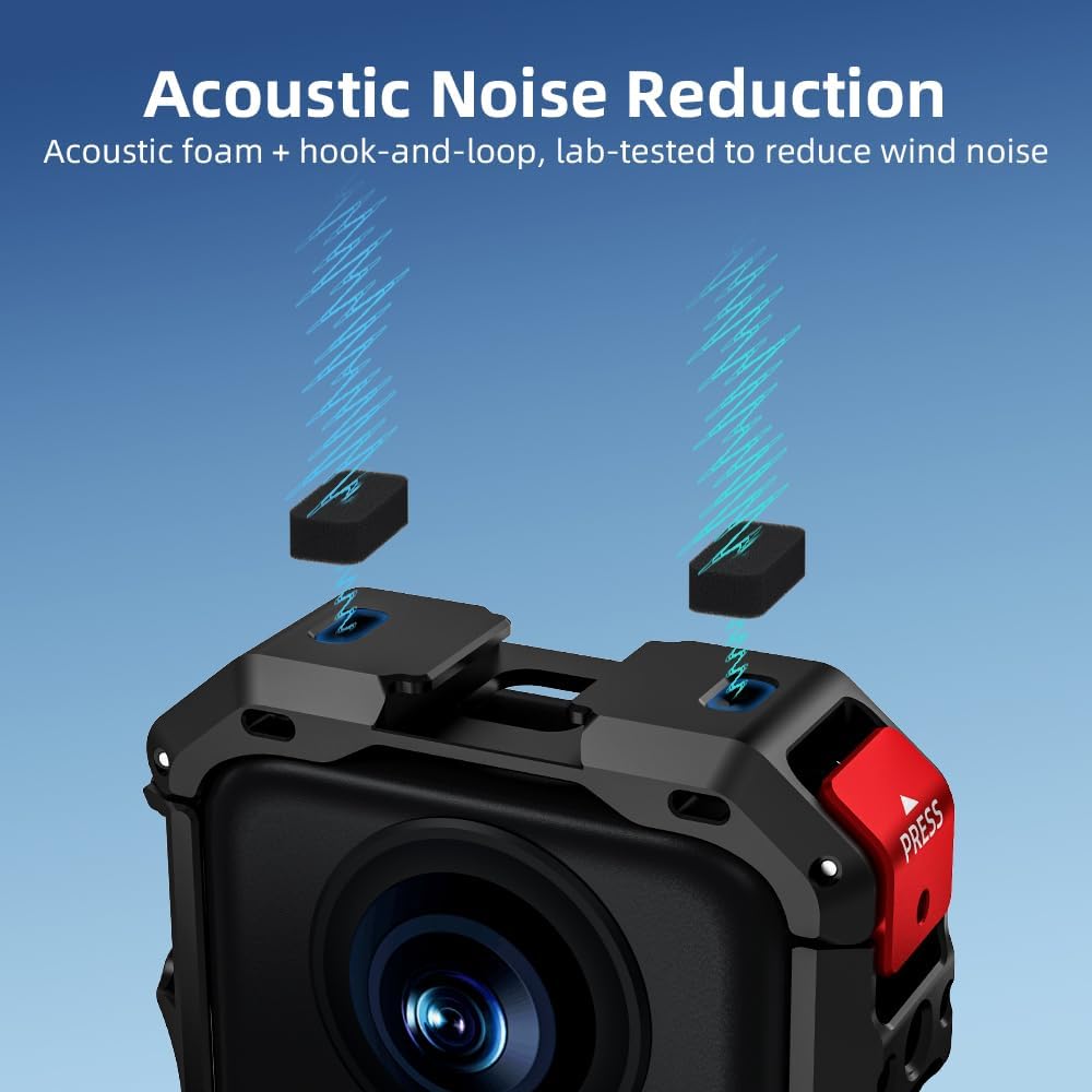 BTG Aluminum Case Camera Cage Metal Frame for DJI Osmo 360 Camera Accessories Protective Frame Housing with 1/4 Cold Shoe for Video Light Microphone