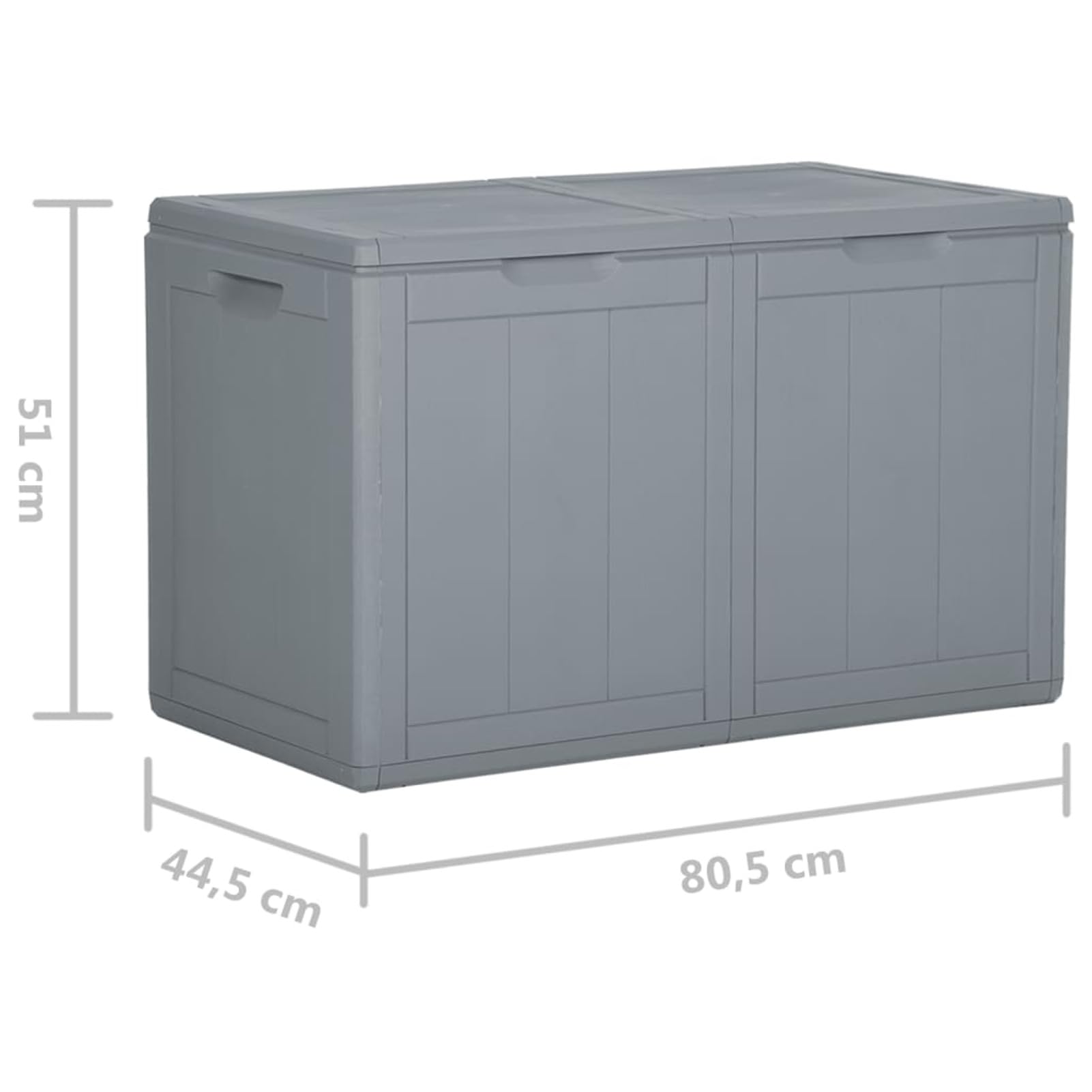 Baule da Giardino 180 L Grigio in Rattan PP,Baule da Giardino,Baule da Giardino per Esterno,Baule da Giardino Impermeabile-151234
