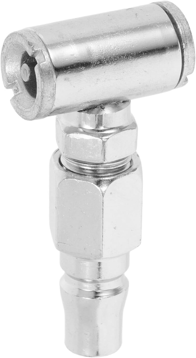 BESTonZON Swivel Dual Head Tire Air Chuck Inflator Adapter for Car and Truck Tires Air Compressor with Iron Construction Quick Connect