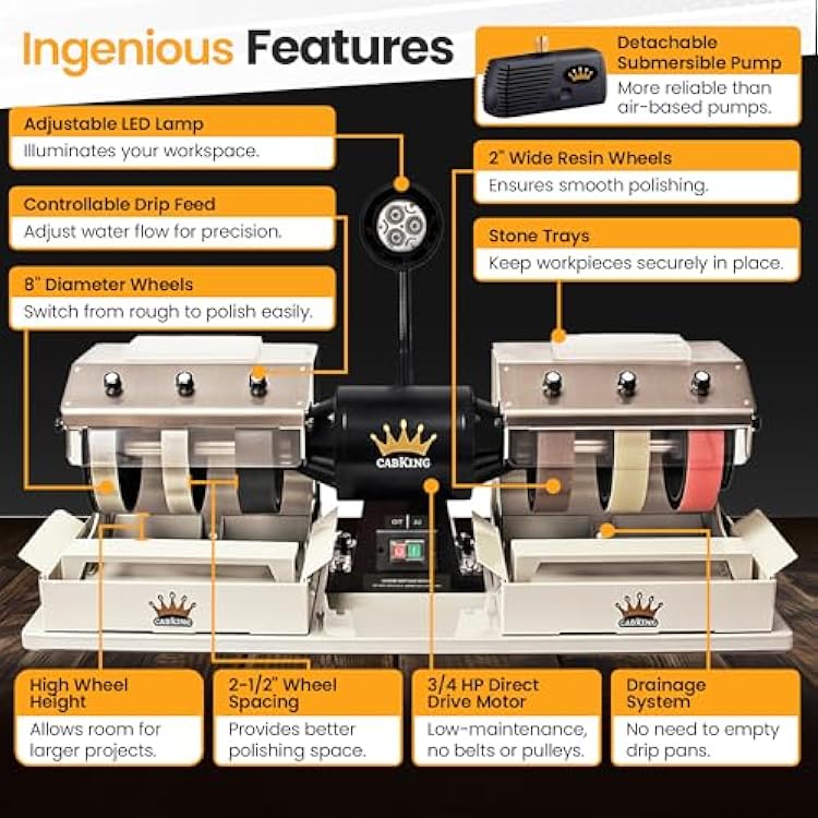8 Cabbing Machine CabKing Cabbing Machine Lapidary Equipment 8 India | Ubuy