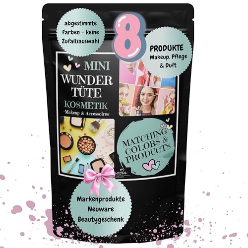 COSMEZIA Beauty Wundertüte, 8 aufeinander abgestimmte Kosmetikprodukte, Make-up, Pflege &