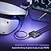 Warrky PSVR2 PC Adapter, PSVR2 Accessories [Aluminum Shell, Upgraded IC] Compatible with PSVR2, AR Glasses, Portable Monitor, DP 1.4 Cable 15W AC Power Supply Included - Black