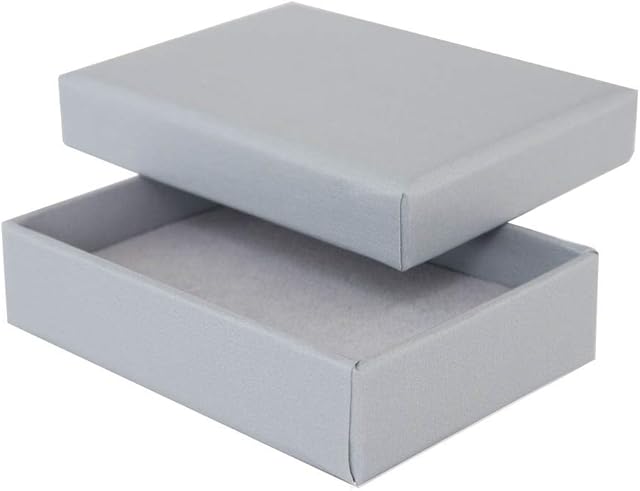 Jewellbox Poppy Grey Small Gift Box Pendant Earrings Necklace Box with Lid Eco Friendly Paper Matt Finish