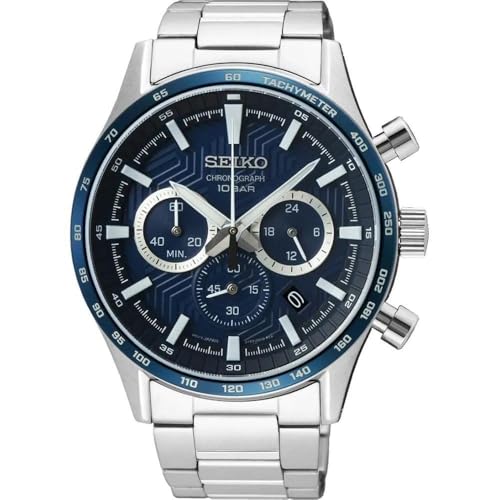 Seiko Reloj Analógico para Hombres de Cuarzo con Correa en Acero Inoxidable SSB445P1