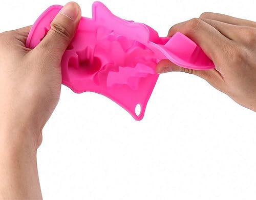 Miniatura 7 de Bandeja de molde de silicona con forma de murciélago de calavera de Halloween, murciélago, fantasma, para chocolate, caramelos, gomitas, cubitos de