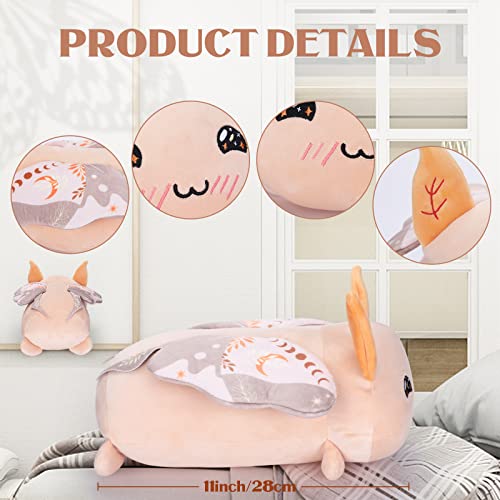 Refavor Moth Cat Plush Toy - 11 Inches Stuffed Animals Brown Plushie Toys Super Squishy Cute Stuffed Animal With Luna Wings Plushies Toy Gift For Grils Boys (Luna) #TOP2