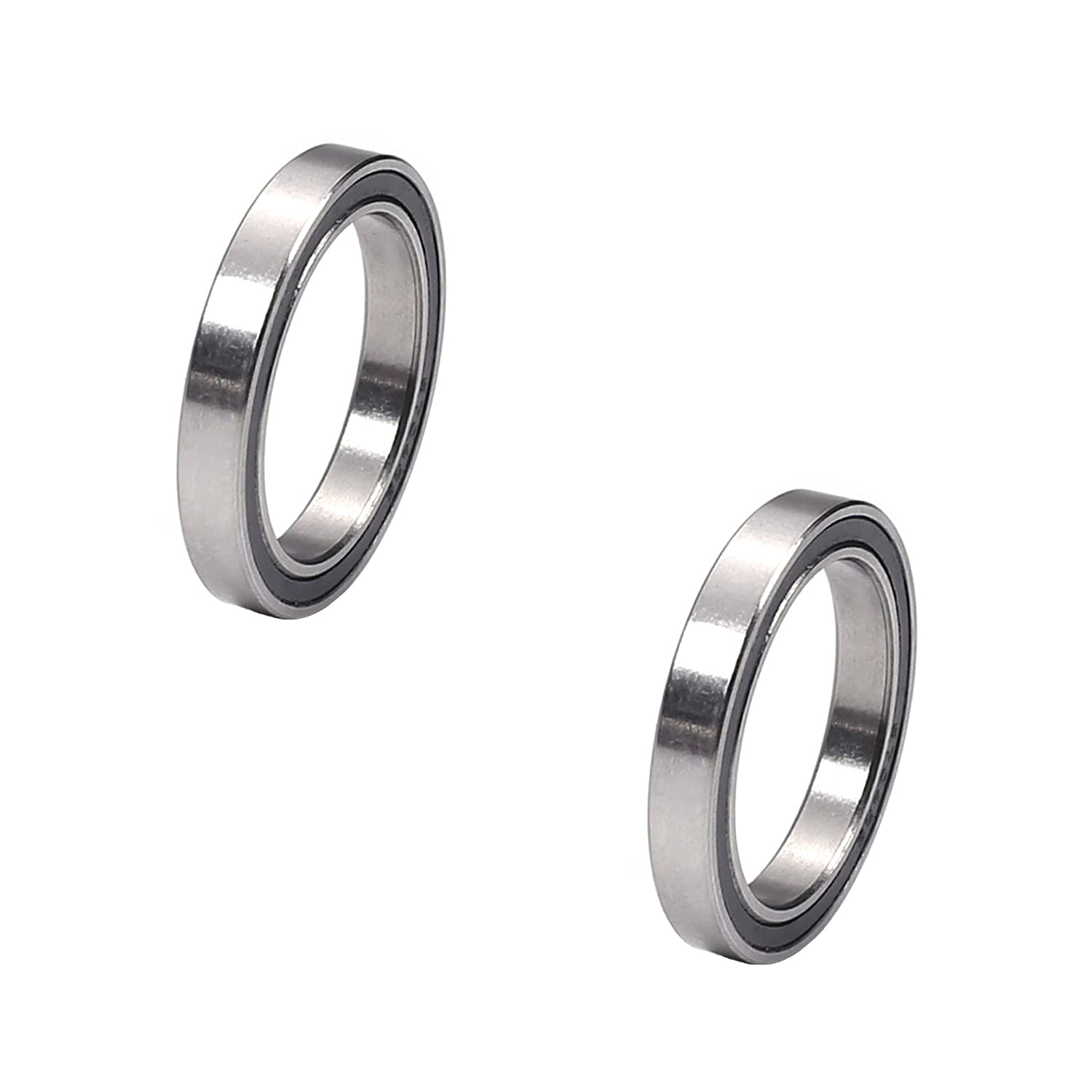 R12-2RS- Rodamientos De Ranura Profunda De 19,05 X 41,28 X 11,11 Mm, Rodamiento Doble De Acero Cromado De Alto Carbono (GCr15) Rodamiento Guía De Rodillos 2 Unidades, Aicosineg