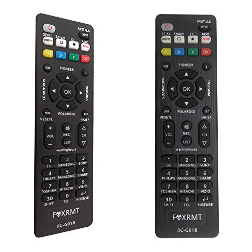 FOXRMT Mando Universal TV para Mando Samsung/Sanyo/Sony/Hisense/Insignia/Sharp/Panasonic/Philips/Toshiba/Hitachi/LG televisores Inteligentes, configuración fácil - [Versión actualizada 2023]