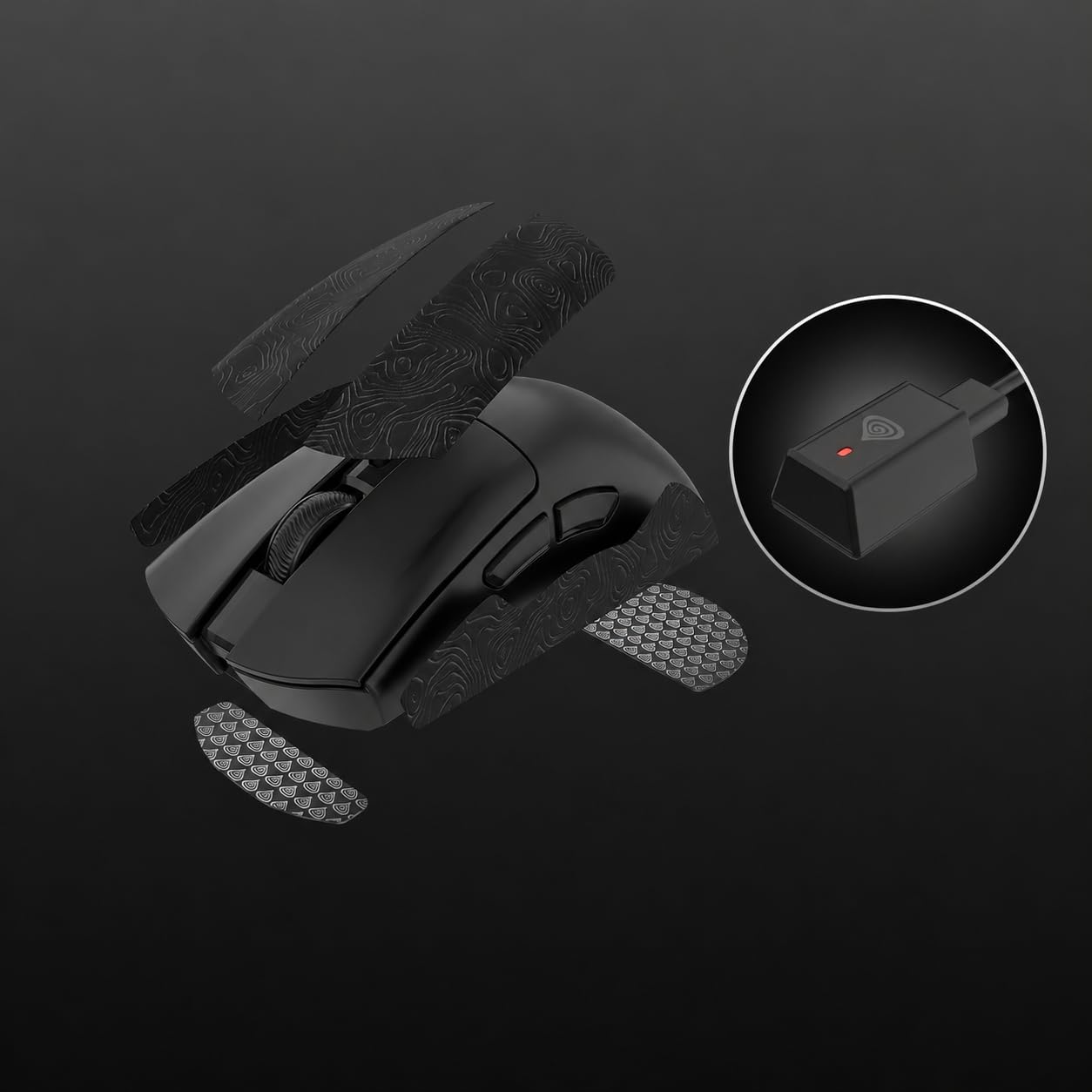 Genesis Zircon 880 PRO mysz gamingowa 8K, 30 000 DPI, bezprzewodowa i przewodowa, PixArt PAW3950, 8000 Hz Polling, Kailh Optical, ultralekka 64 g, Bluetooth/2.4 GHz/USB-C, 6 programowalnych przycisków