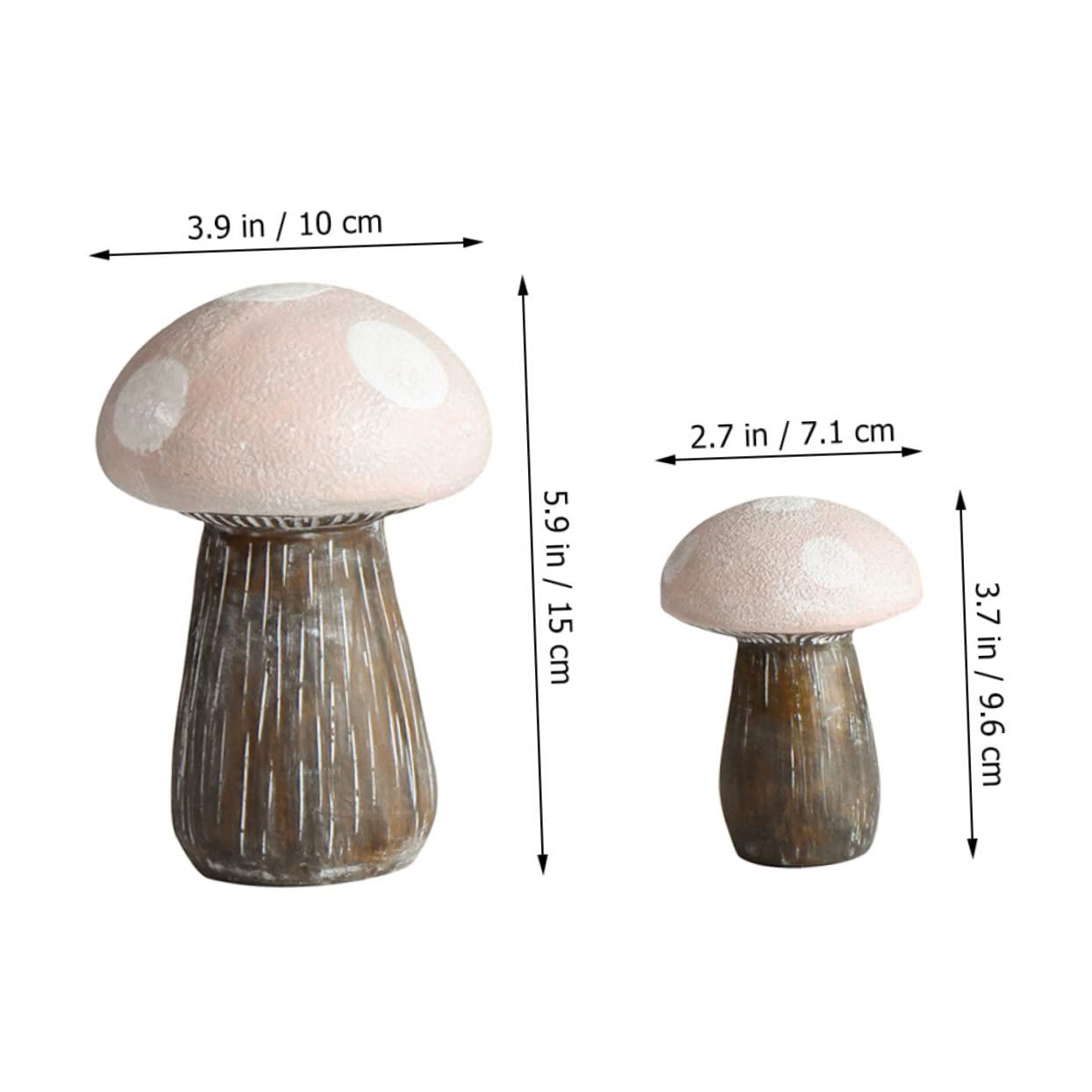 Amazon.co.jp: GANAZONO 2個デザインされたリアルなきのこ形状の置物