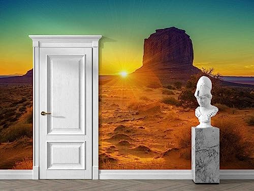 Poster Geant Mural Papier peint 3D Desert Sunrise, 120 * 80cm Tableaux Muraux Photo Décoration...