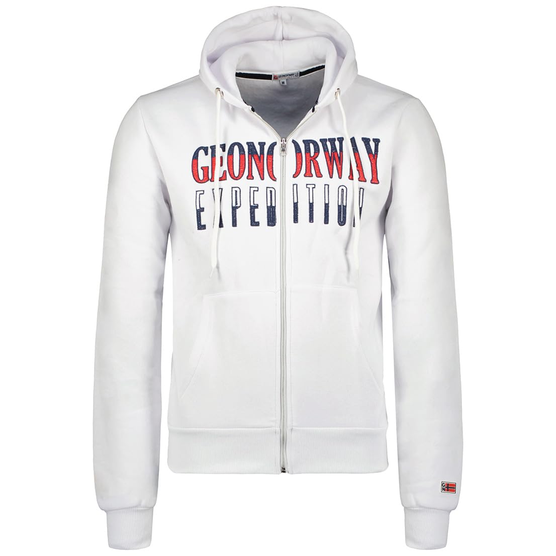 Geographical Norway Men's Ghazen Hooded Sweatshirt, Blanc, M