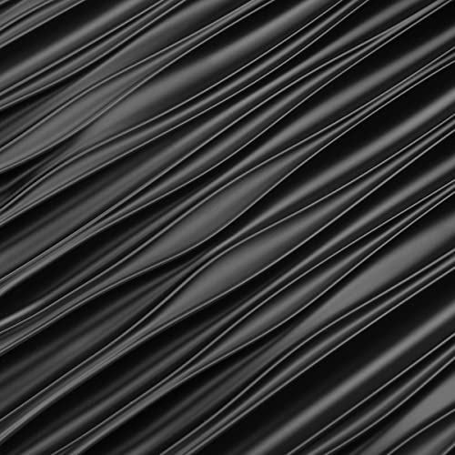 Art3D Black Large Pvc 3D Wall Panels For Interior Wall Décor, Drop Ceiling Tile 2X4, 3D Textured Wavy Wall Panels Decorative, Pack Of 6 Tiles(47.2"×23.6") #TOP7