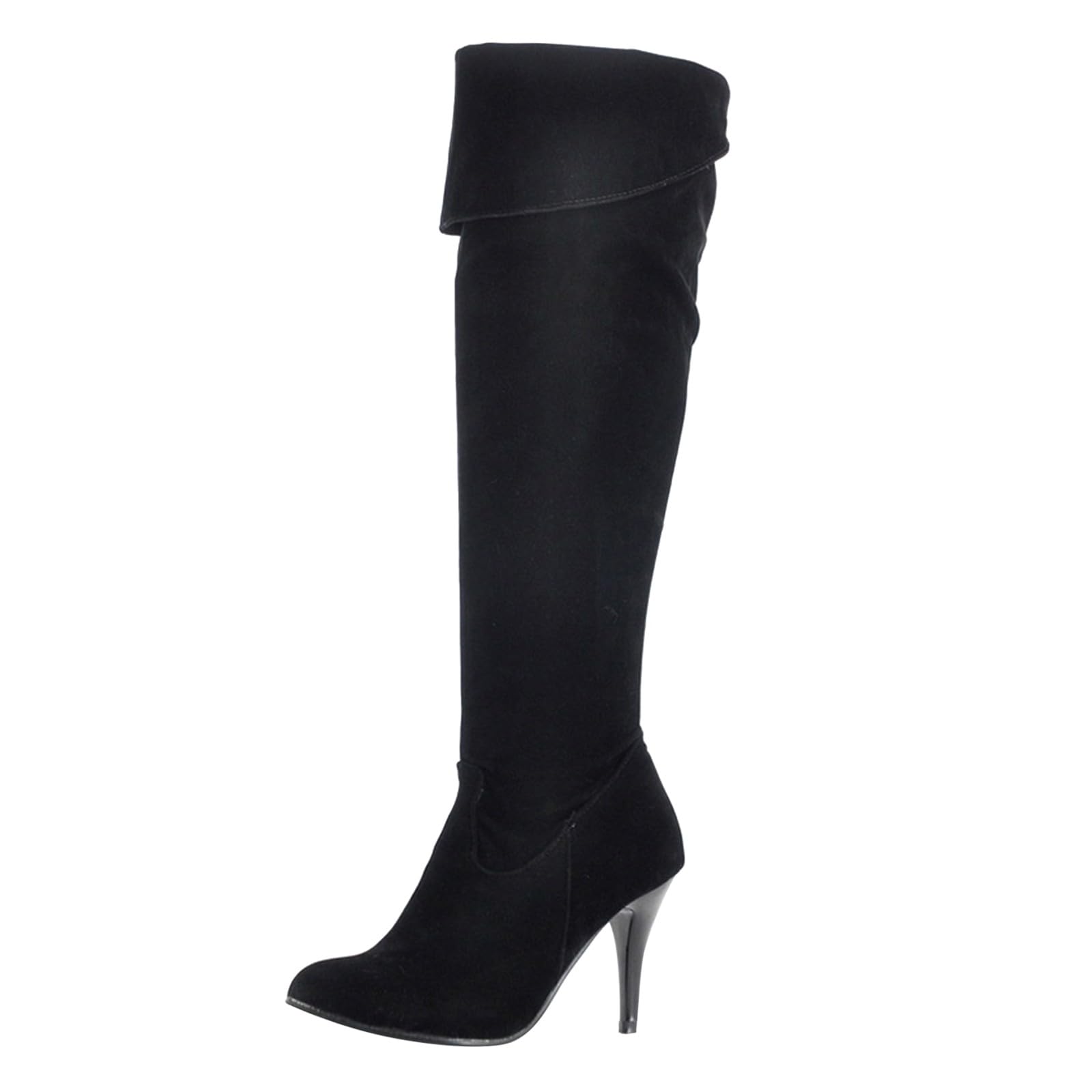 Generisch Overknees Stiefel Damen Sexy High Heels Stiefel Spitz Hohe Thigh High Boots, Oberschenkelhohe Stiefel mit Seitlichem Reißverschluss Hohe Schuhe Modische Party und Club Langschaftstiefel