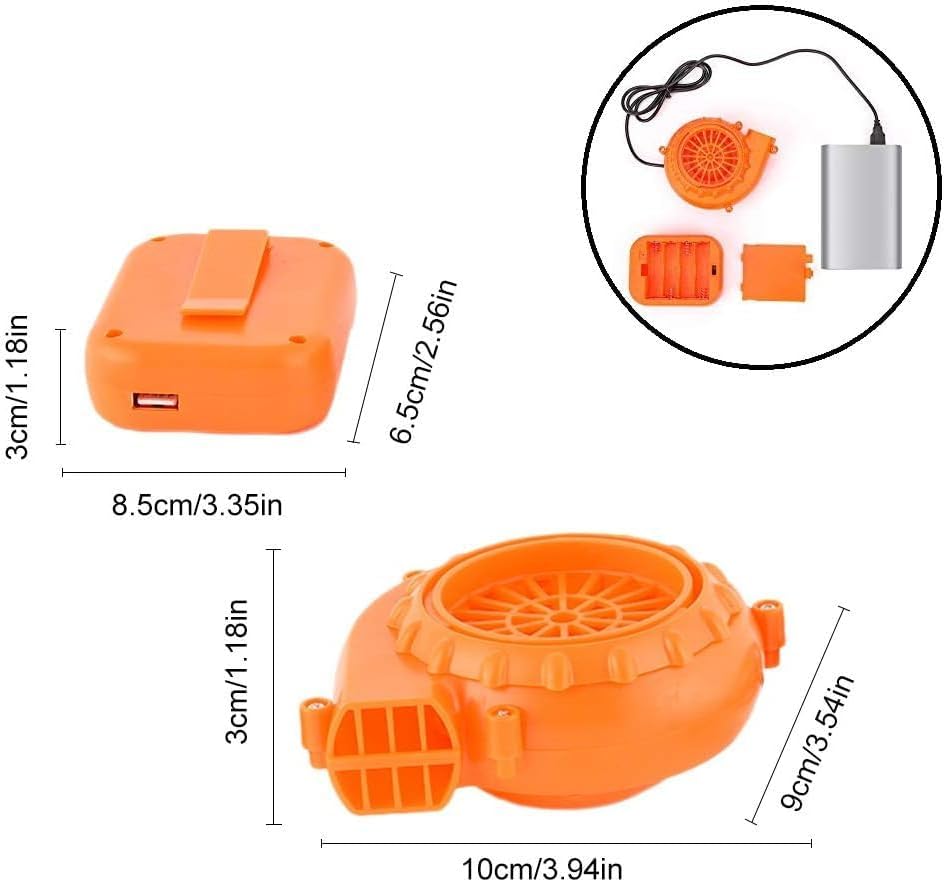 Miniatura 3 de Wgudzpj Mini ventilador para disfraz de dinosaurio o cabeza de mascota de muñeca u otros trajes inflables de ropa de juego