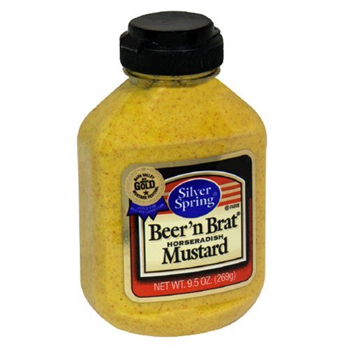 Silver Springs Mustard, Beer 'n Brat, 9.5-Ounce Squeeze Bottles (Pack of 9) - SET OF 2