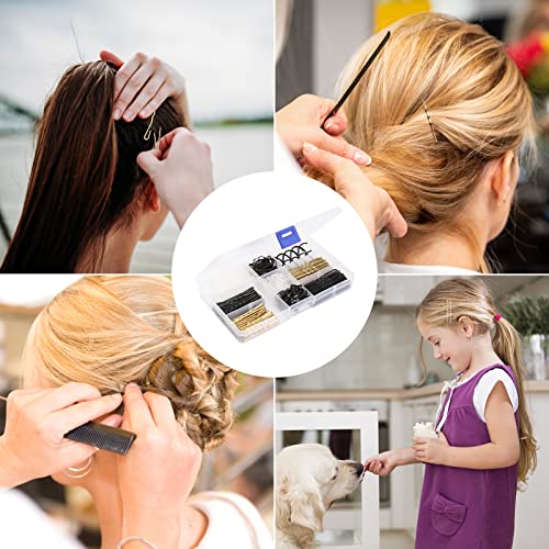 363Pcs Bobby Pins Kit, 100Pcs Hair Pins for Women 100Pcs U Shape Hair Pins, 160Pcs Elastic Hair Bands - Image 2