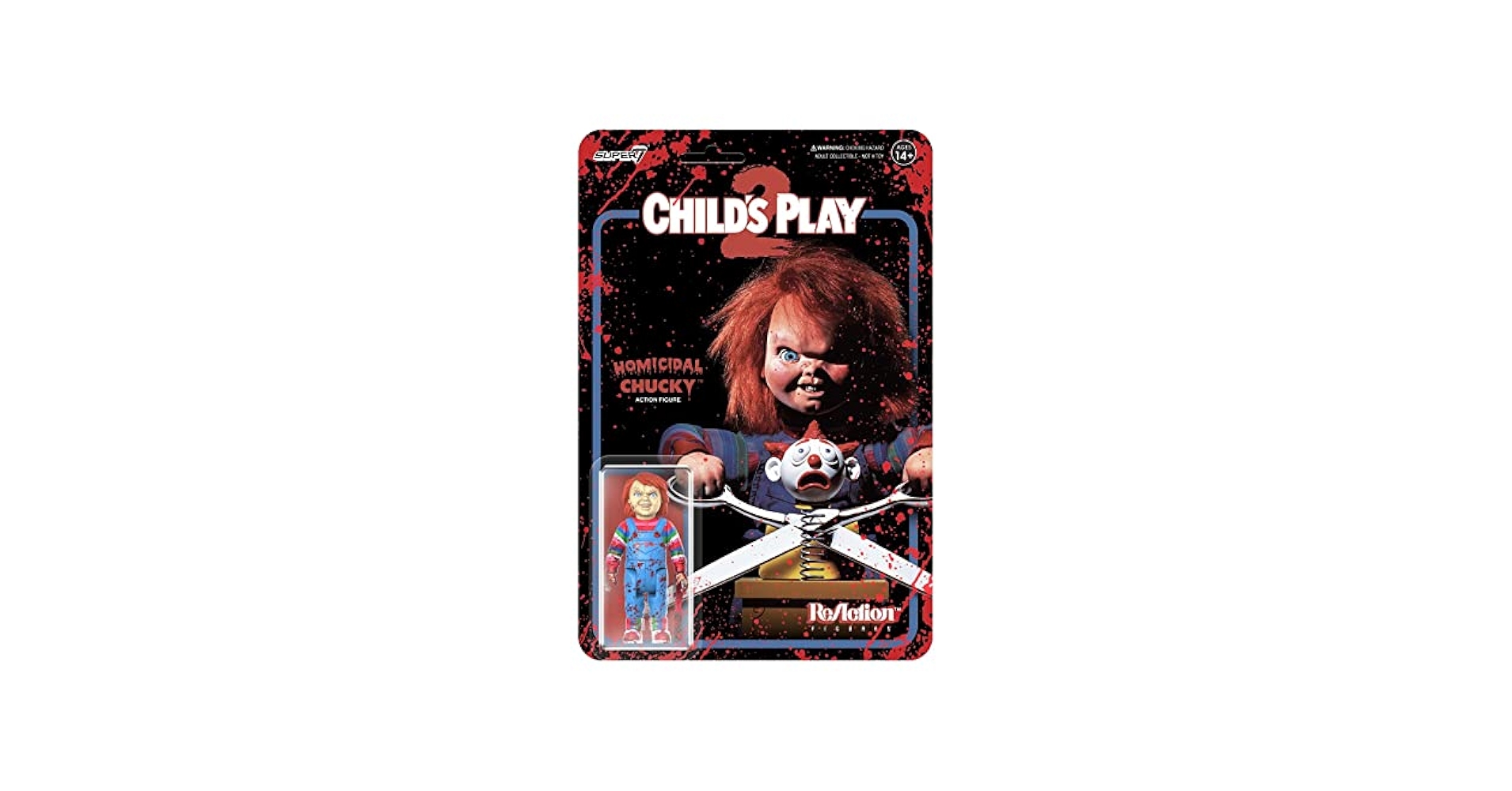 Amazon.com: SUPER7 Childs Play W2 Evil Chucky Blood Splatter