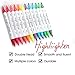 Double Highlighters Marker Pens, ZSCM 12 Colors Broad and Fine Tips Highlighter Pastel Marker Set for Kids Adults Coloring, Underlining, Highlighting Journaling, Student Office Classroom
