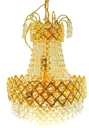 Kiyaan Decoration New Fancy Modern Ceiling Lamp for Living Room,Bedroom Lamp with All Fixtures and Fitting (300mm)Gold,Brass,Corded electric