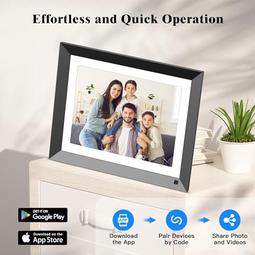 Image of FULLJA Dual-WiFi Digital Photo Frame - 11-inch 32GB 2K Smart Digital Picture Frame, Motion Sensor, Full Function, Sharing Photos and Videos via App /Email Instantly, Unlimited Cloud Storage