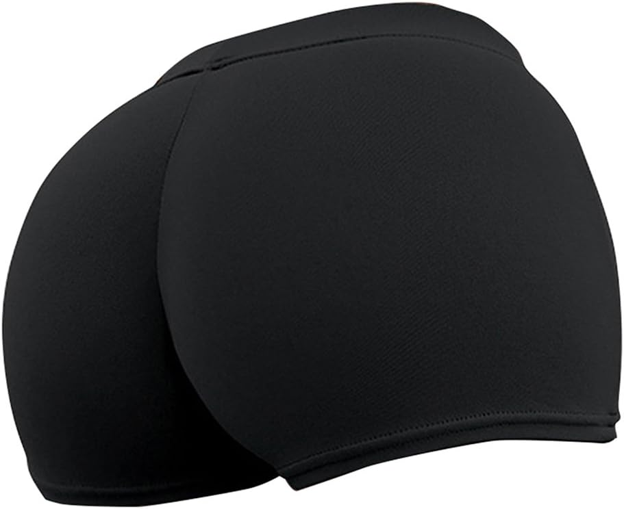 WmcyWell Womens Underwear Fitness High Stretch Butt Lifter Control Panties Shorts Black L