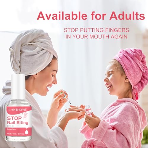 Anti Nail Biting Polish, Quick Drying Stop Nail Biting, Nail Biting Prevention for Adults, Clear Anti Nail Biting Nail Polish Stop Biting Nails Nail Care Bitter Taste Safe Natural Plant Extract - Image 7