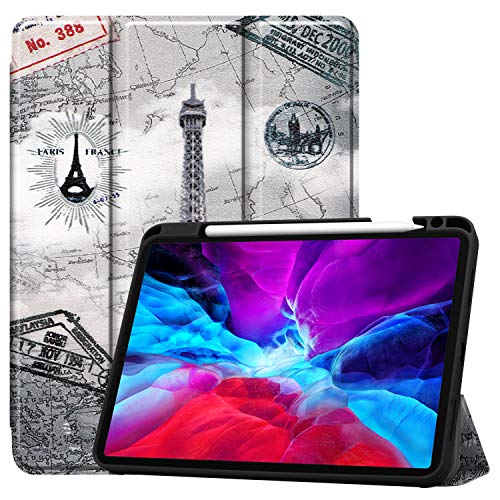 TenYll Coque Etui Housse pour iPad Pro 12.9 2020, Étui à Rabat avec Support Ultra Mince et Léger pour étui Flip iPad Pro 12.9 2020 Pouces