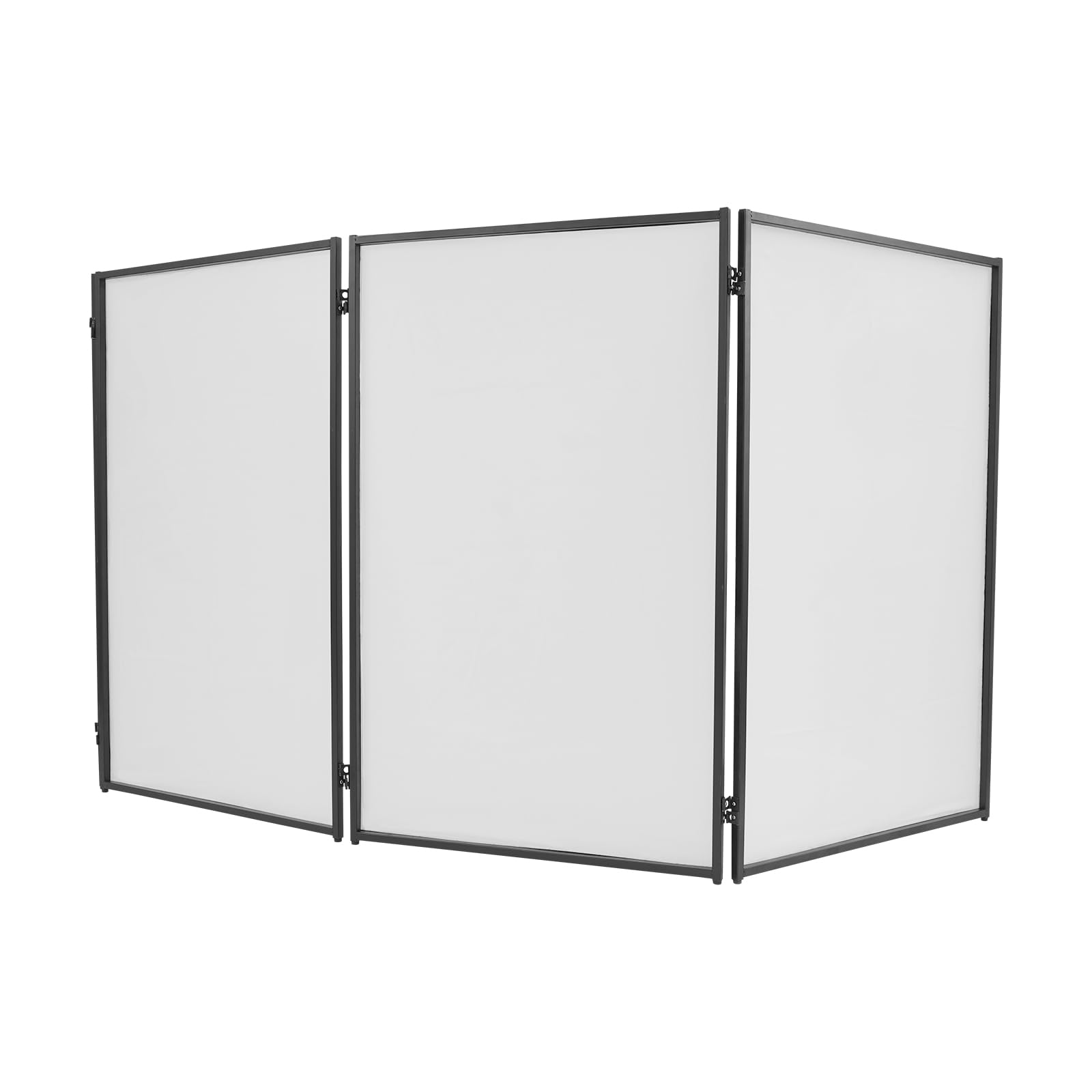 DJ Screen 4 Segmente DJ klappbare Booth Panels Verkleidung für DJ Pult zusammenklappbarer und mobiler DJ Stand (Schwarz Weiß)