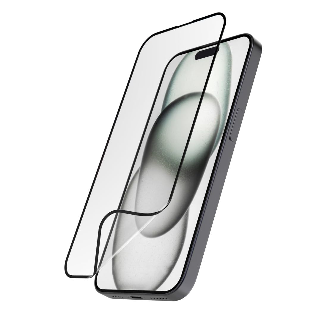Super Hybrid Tempered Glass Screen Protector for Apple iPhone 15, Installation Aid